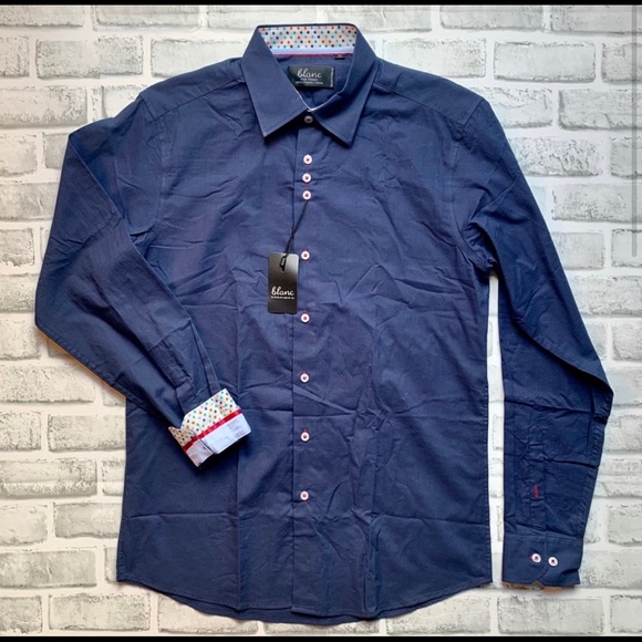 Blanc Button Down Dress Shirt - Picture 3 of 5